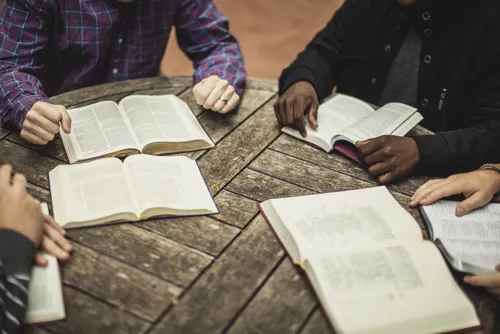 Open Bibles during a Bible study